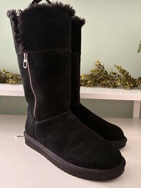 Koolaburra by UGG Aribel Tall Black Suede Winter Boots